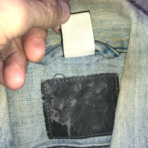 Levi's Strauss & Co. Kids Denim Jacket Small Blue Denim Collared Button Up - Picture 12 of 14